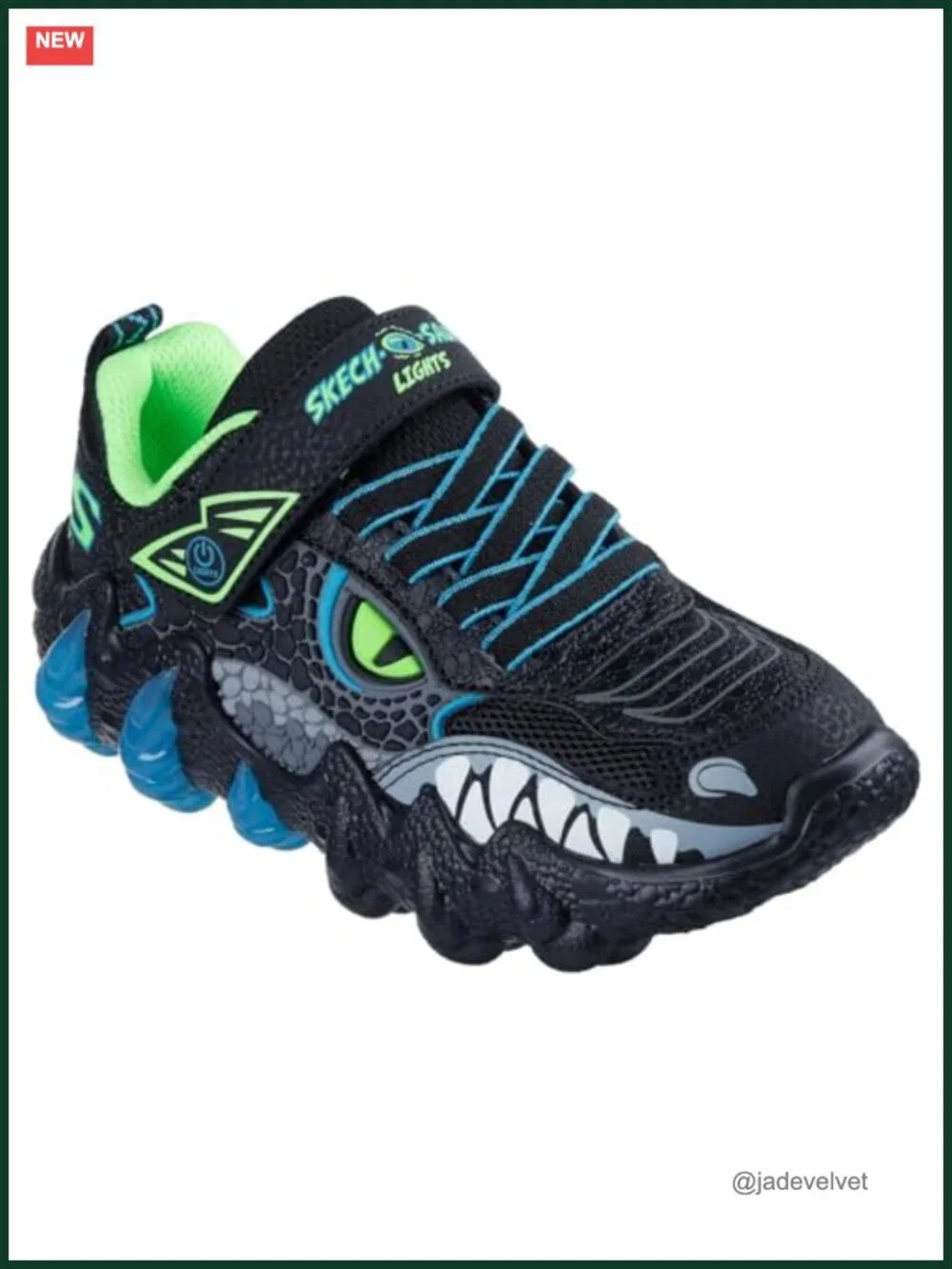 Light-Up Dinosaur Sneakers with Adaptive Closure